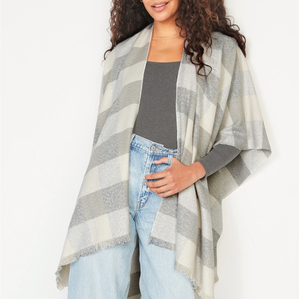 Flannel Scarf Poncho